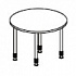 Стол для брифинга круглый (телескопические металлические ноги, мобильный) Periscope F2247 на Office-mebel.ru 1
