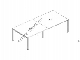 Стол для переговоров на металлокаркасе UNO А4 Б1 132-2 БП на Office-mebel.ru