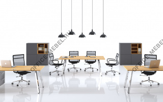 Arredo - Офисная мебель для персонала серого цвета из материала МДФ серого цвета из материала МДФ на Office-mebel.ru