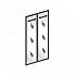 Дверь высокая стеклянная матовая в алюминиевом профиле к шкафу х006 (компл. 2 шт.) 3009 на Office-mebel.ru 1