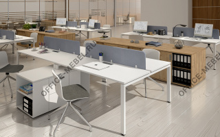 GLOSS - Офисная мебель для персонала светлого декора из материала ЛДСП светлого декора из материала ЛДСП на Office-mebel.ru