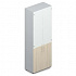 Шкаф для документов (2 двери+2 белые матовые стеклянные двери, 4 полки, ручки - хром) EMHS834BL на Office-mebel.ru 1