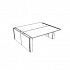 Двойной стол с боковым пьедесталом DK206BIC на Office-mebel.ru 1
