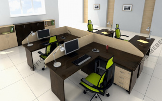 Стиль - Офисная мебель для персонала серого цвета из материала ЛДСП серого цвета из материала ЛДСП на Office-mebel.ru