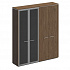 Шкаф комбинированный (для одежды + с высокими стеклянными дверями) ВЛ 357 ДТ на Office-mebel.ru 1