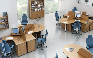 Агат - Офисная мебель для персонала серого цвета из материала ЛДСП серого цвета из материала ЛДСП на Office-mebel.ru