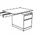 Обратный стол с 1 выдвижным ящиком и подставкой для столов без центральной балки PA2126B2 на Office-mebel.ru 1