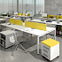 Стол бенч на 2 рабочих места для крепления на тумбу начальный модуль Gloss СПБН-П.984 на Office-mebel.ru 2