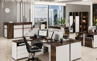Милано - Офисная мебель для персонала серого цвета из материала МДФ серого цвета из материала МДФ на Office-mebel.ru