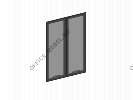 Двери стеклянные средние (2 шт.) LFT607 на Office-mebel.ru