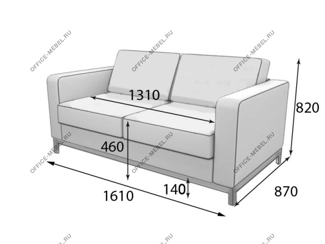 Мягкая мебель для офиса Диван Ru2 на Office-mebel.ru