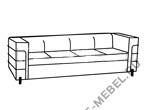 Четырехместный диван 4 (без опор) на Office-mebel.ru