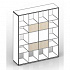 Комплект задних стенок (малых) для стеллажа - 4 штуки	SPBAC3824 на Office-mebel.ru 1