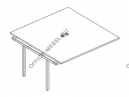  Секция стола для переговоров на металлокаркасе DUE А4 Б2 133-1 БП на Office-mebel.ru