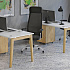 Проходной наборный элемент переговорного стола, опоры - массив дерева OW.NPRG-4 на Office-mebel.ru 3