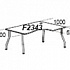 Стол рабочий фигурный (правый, изогнутые металлические ноги) Fansy F2343 на Office-mebel.ru 1