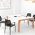 Составной стол на 2 рабочих места "Волна" (2 громмета) - приставной элемент PE2TPG149V на Office-mebel.ru 5
