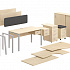 Секция стола рабочей станции на металлокаркасе DUE А4 Б2 013-1 БП на Office-mebel.ru 2