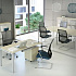  Рабочая станция со столами эргономичными "Техно" на металлокаркасе DUE (2х1200) А4 Б2 051-2 БП на Office-mebel.ru 7