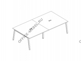 Стол для переговоров на металлокаркасе TRE А4 Б3 136-2 БП на Office-mebel.ru