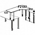 Приставка-стол с фигурной столешницей (левый, телескопические опоры) Periscope F2184 на Office-mebel.ru 1