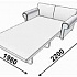 Мягкая мебель для офиса Диван-кровать тройной Бекер (спальное место 1400 х 1900) на Office-mebel.ru 1
