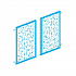 Комплект дверей стеклянных в алюминевой раме VN631.2 на Office-mebel.ru 1