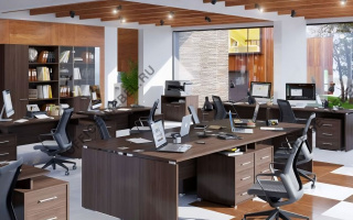 Омега - Офисная мебель для персонала серого цвета из материала МДФ серого цвета из материала МДФ на Office-mebel.ru